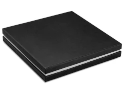 Black And Silver Metallic Collarette Box