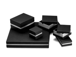 Black And Silver Metallic Collarette Box