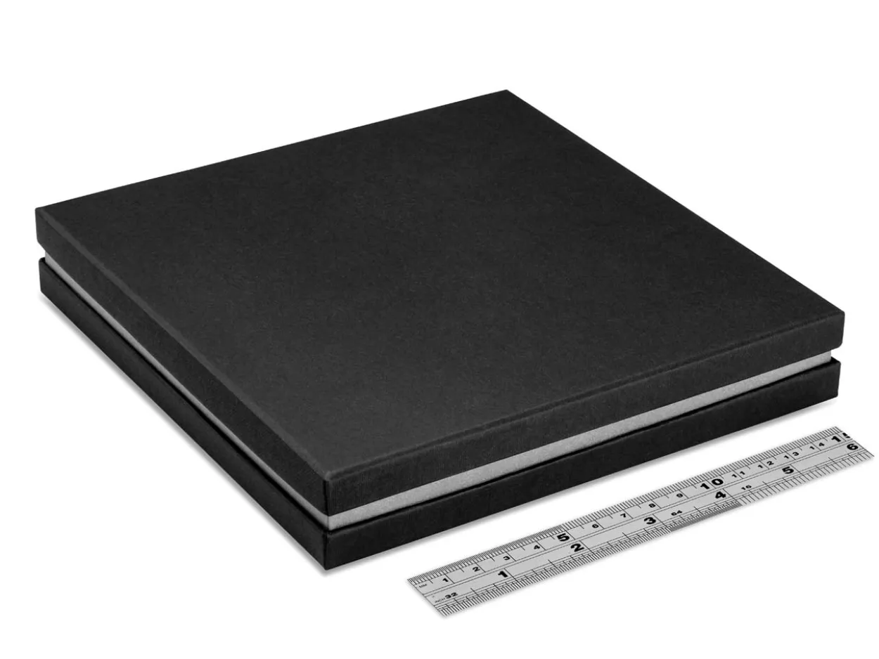 Black And Silver Metallic Collarette Box
