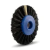 Black Bristle Lathe Brush 51mm/2", Stiff, 2 Row, Converging