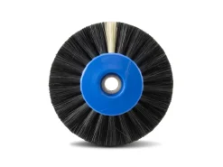 Black Bristle Lathe Brush 51mm/2", Stiff, 2 Row, Converging