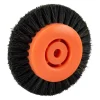 Black Bristle Lathe Brush 65mm/2.55", Stiff, 4 Row, Converging