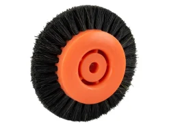 Black Bristle Lathe Brush 65mm/2.55", Stiff, 4 Row, Converging