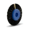 Black Bristle Lathe Brush 56mm/2", Stiff, 3 Row, Converging