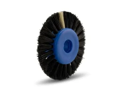 Black Bristle Lathe Brush 56mm/2", Stiff, 3 Row, Converging