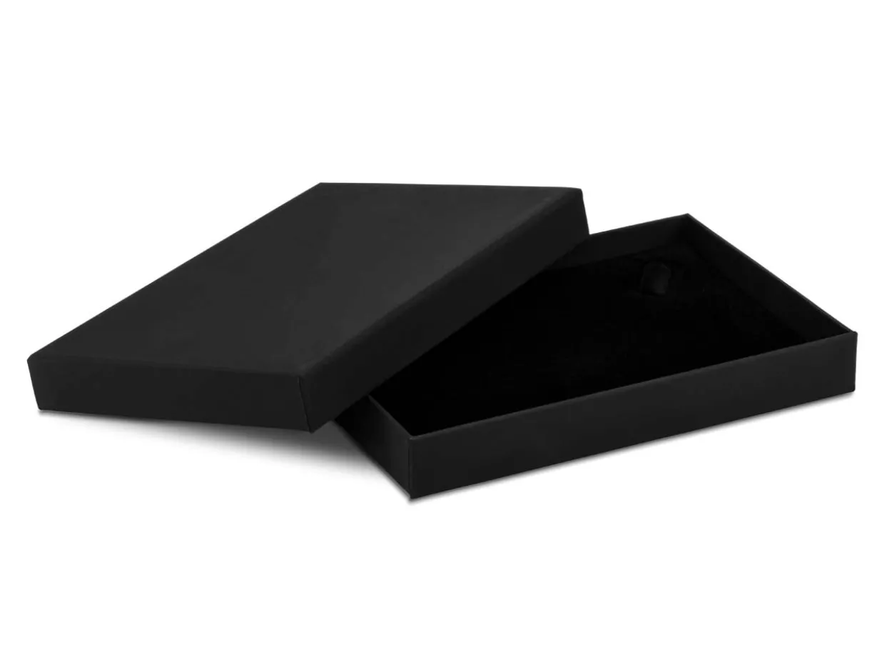 Black Card Soft Touch Necklace Box
