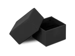 Black Card Soft Touch Ring Box