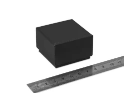 Black Card Soft Touch Ring Box
