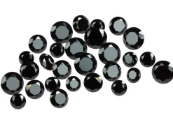 Black Cubic Zirconia, Round 4,5,6mm, Pack of 28
