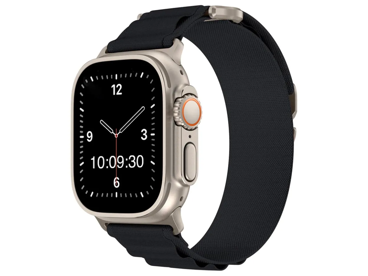 Black Fabric Strap For Apple Watch, Compatible With 38/40/41mm Models