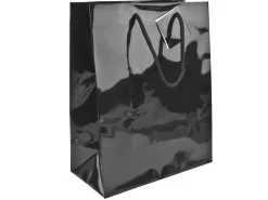 Black Gloss Gift Bag, Small Pack of 5 170x120x75mm