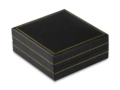 Black Leatherette Crown In Capsule Coin Box