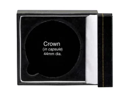 Black Leatherette Crown In Capsule Coin Box