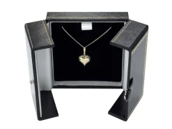 Black Leatherette 2 Door Pendant Box
