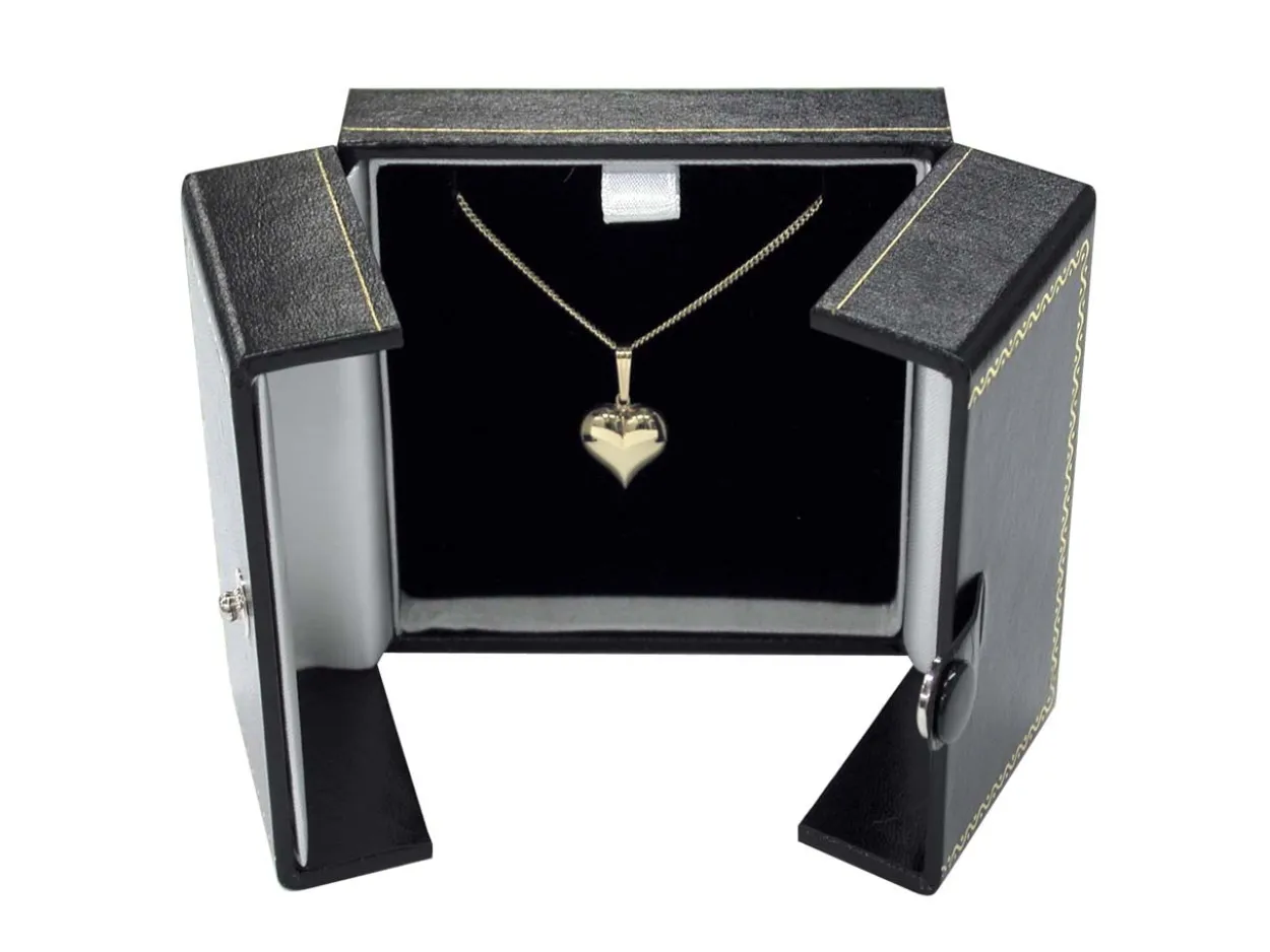 Black Leatherette 2 Door Pendant Box