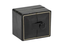 Black Leatherette 2 Door Ring Box