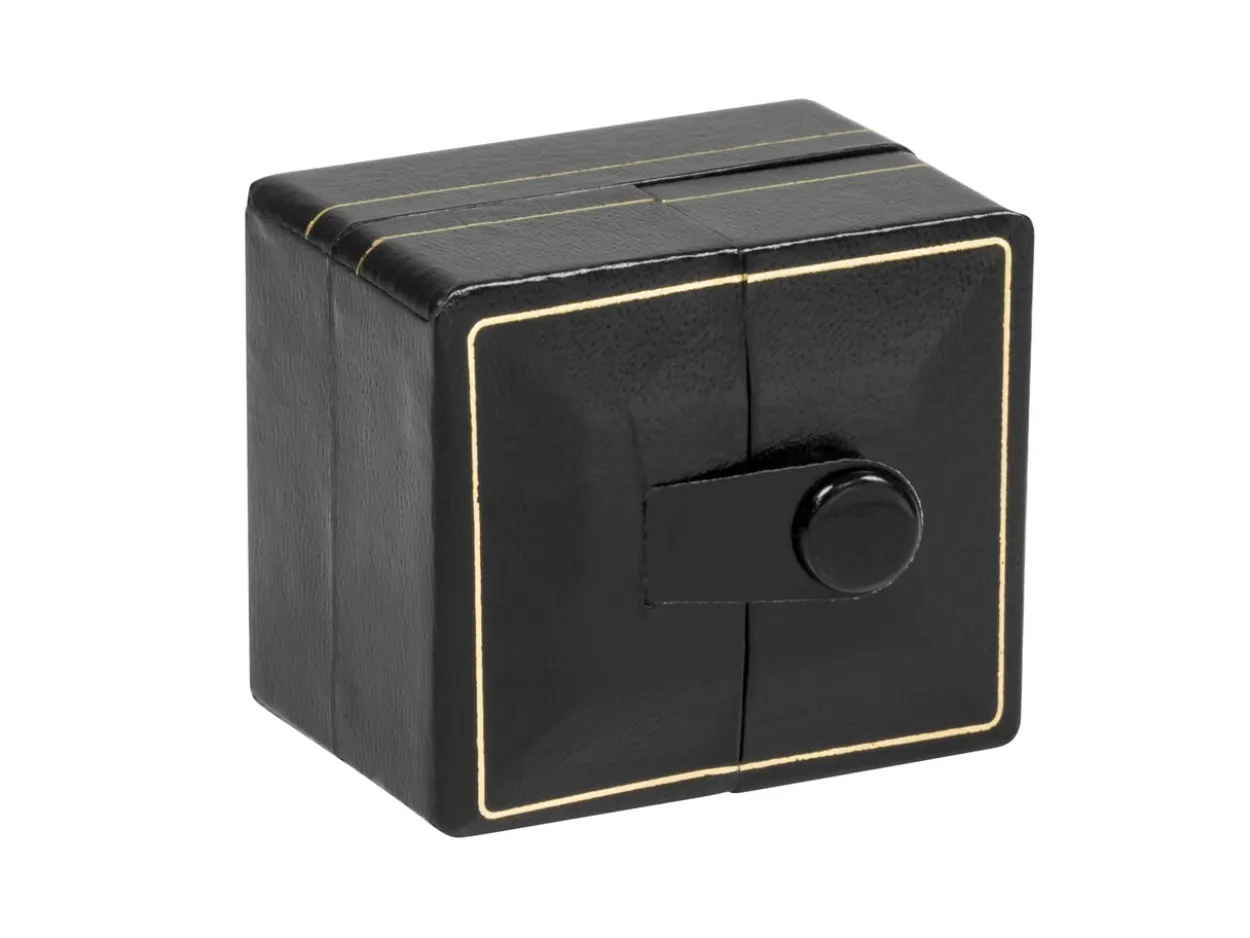 Black Leatherette 2 Door Ring Box