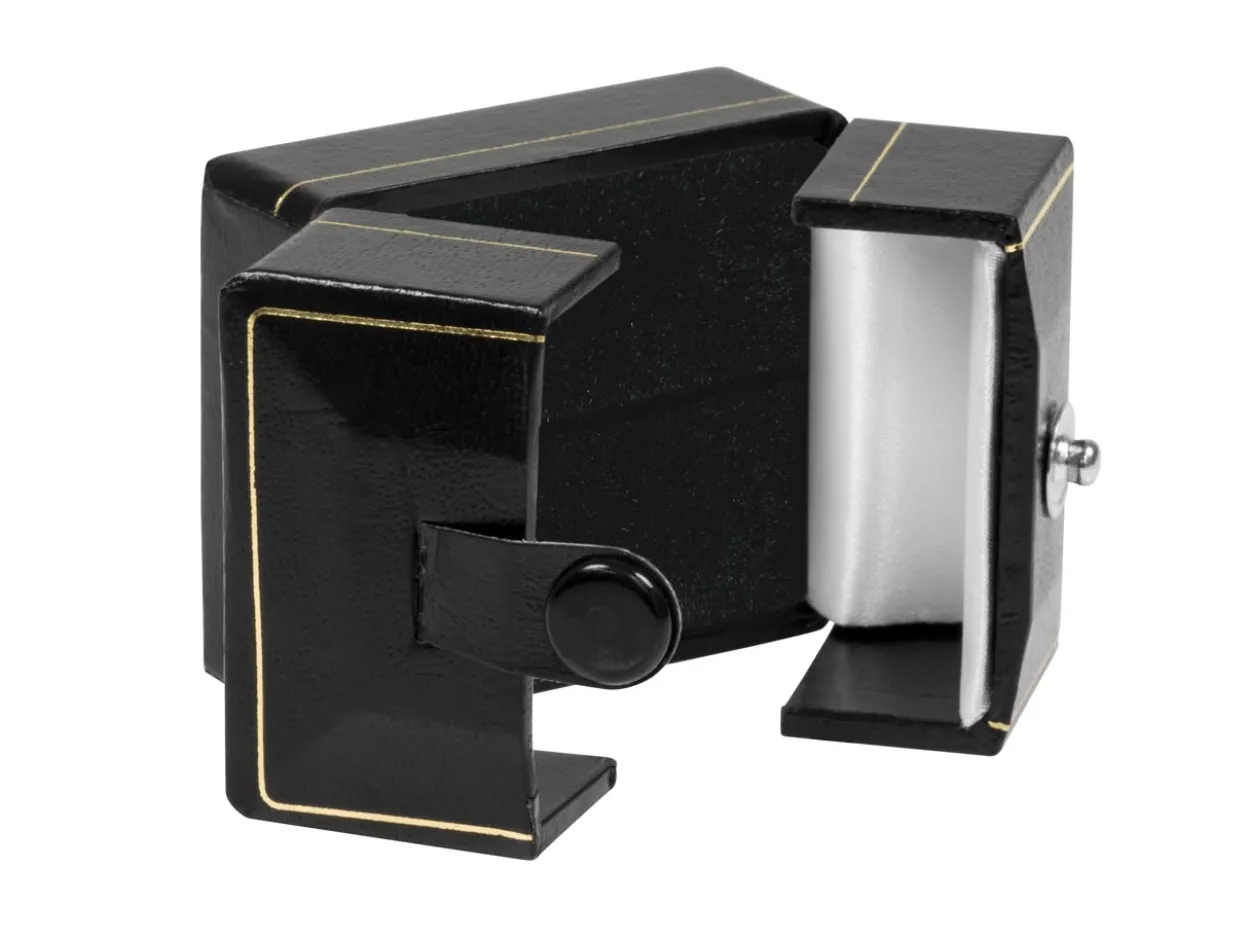 Black Leatherette 2 Door Ring Box