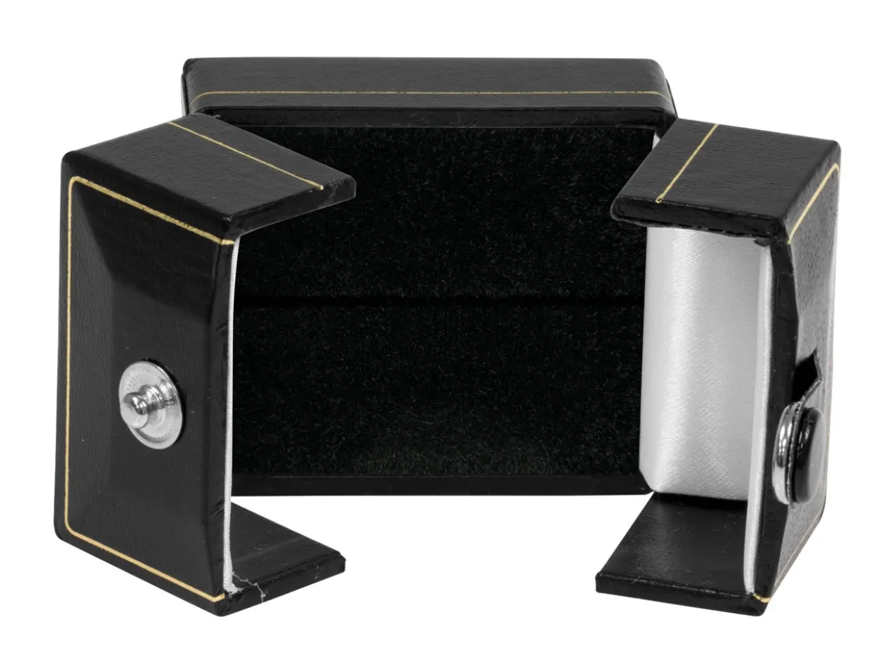 Black Leatherette 2 Door Ring Box