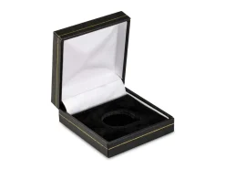 Black Leatherette Full Sovereign In Capsule Coin Box
