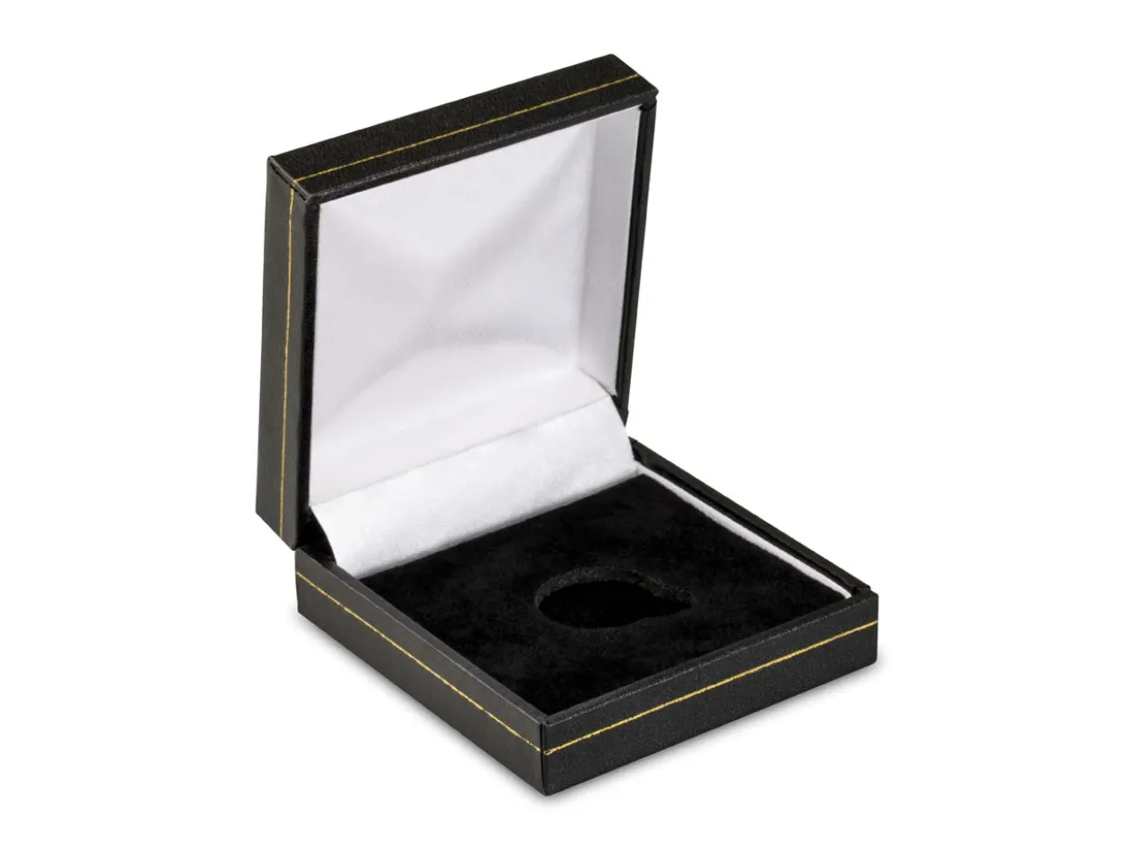 Black Leatherette Half Sovereign Coin Box