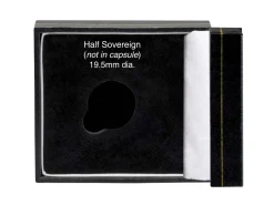 Black Leatherette Half Sovereign Coin Box