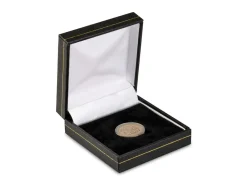 Black Leatherette Half Sovereign In Capsule Coin Box