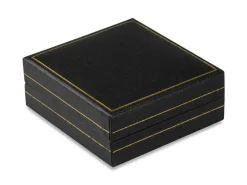 Black Leatherette Half Sovereign In Capsule Coin Box