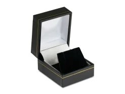 Black Leatherette Stud Earring Box