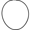 Black Rubber 3mm Necklet With Sterling Silver Clasp 17"/42.5cm