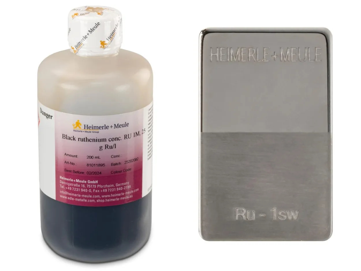 Black Ruthenium Plating Solution Concentrate 200ml 5g Ru/200ml UN3264