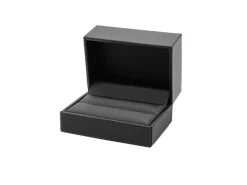 Black Satin Double Ring Box