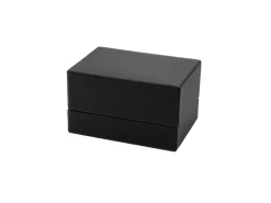 Black Satin Double Ring Box