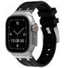 Black Silicone Strap For Apple Watch, Compatible With 42/44/45/49mm Models