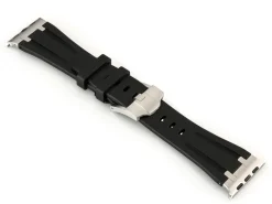 Black Silicone Strap For Apple Watch, Compatible With 42/44/45/49mm Models