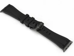 Black Silicone Strap For Apple Watch, Compatible With 42/44/45/49mm Models