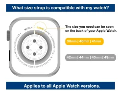 Black Silicone Strap For Apple Watch, Compatible With 38/40/41mm Models