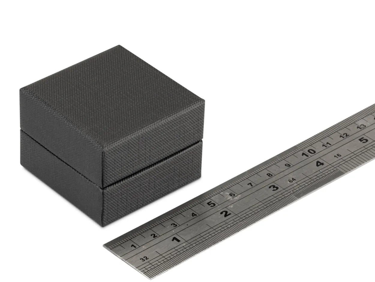 Black Textured Eco Earring Box