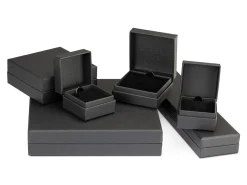 Black Textured Eco Earring Box