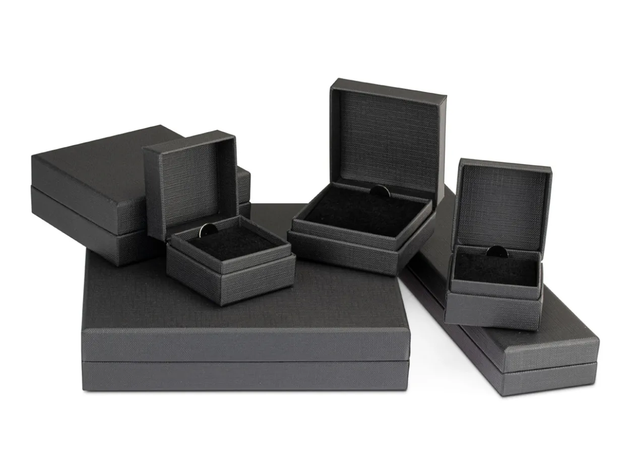 Black Textured Eco Ring Box