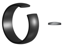 Black Zirconium Court Polished Wedding Ring 6.0mm, Size T, 1.8mm Wall