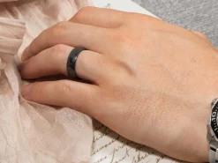 Black Zirconium Court Polished Wedding Ring 5.0mm, Size U, 1.8mm Wall