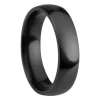 Black Zirconium Court Polished Wedding Ring 5.0mm, Size S, 1.8mm Wall