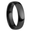 Black Zirconium Court Polished Wedding Ring 5.0mm, Size M, 1.8mm Wall