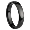 Black Zirconium Court Polished Wedding Ring 4.0mm, Size Z, 1.6mm Wall
