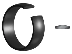 Black Zirconium Court Polished Wedding Ring 8.0mm, Size Z, 2.0mm Wall