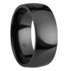 Black Zirconium Court Polished Wedding Ring 8.0mm, Size Y, 2.0mm Wall