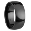 Black Zirconium Court Polished Wedding Ring 8.0mm, Size V, 2.0mm Wall