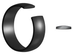 Black Zirconium Court Polished Wedding Ring 8.0mm, Size T, 2.0mm Wall