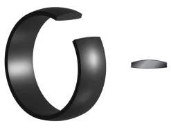 Black Zirconium Court Polished Wedding Ring 6.0mm, Size W, 1.8mm Wall